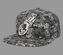 Load image into Gallery viewer, Camo Hats with White Logo