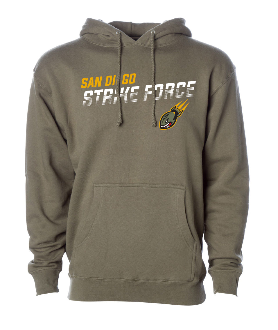 San Diego Strike Force Military Green Hoodie