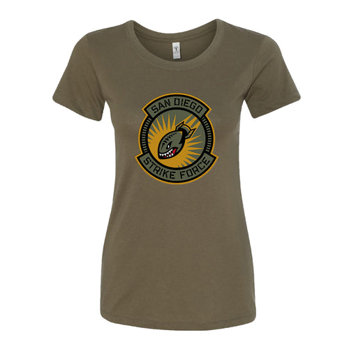 Women's Strike Force Squadron Military Green T-Shirt